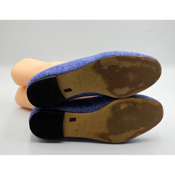 Boden Women’s Blue Ines Herringbone Tassel Loafers Flats Shoes Sz 8 (38.5) 2916 - Picture 5 of 16